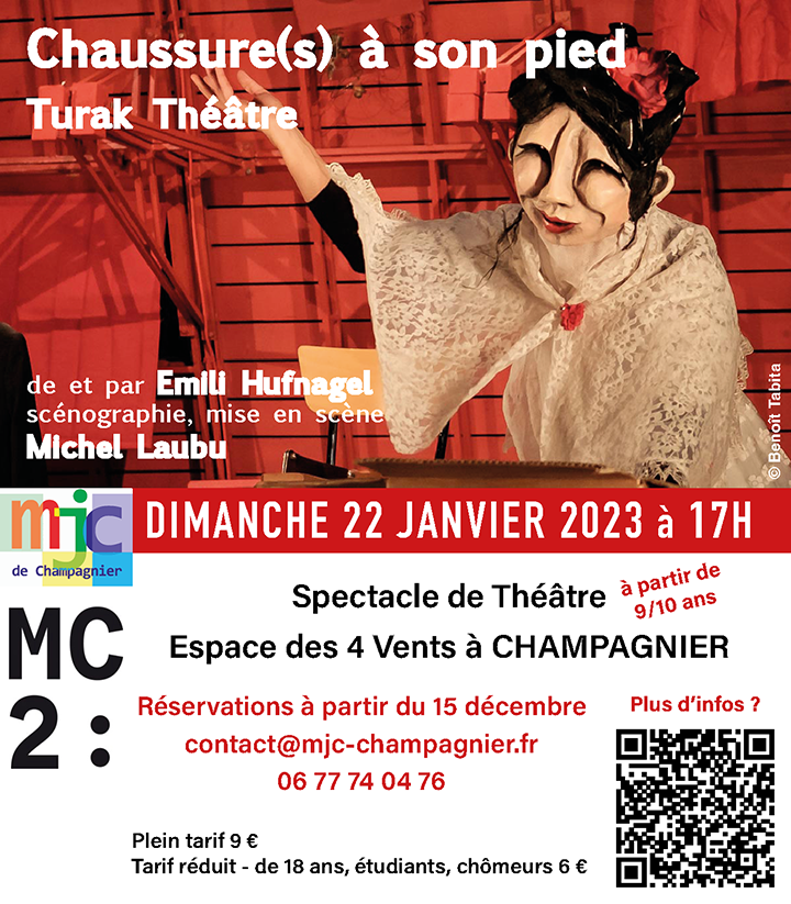 turak theatre à la MJC de Champagnier le 22 janvier à 17h aux 4 Vents