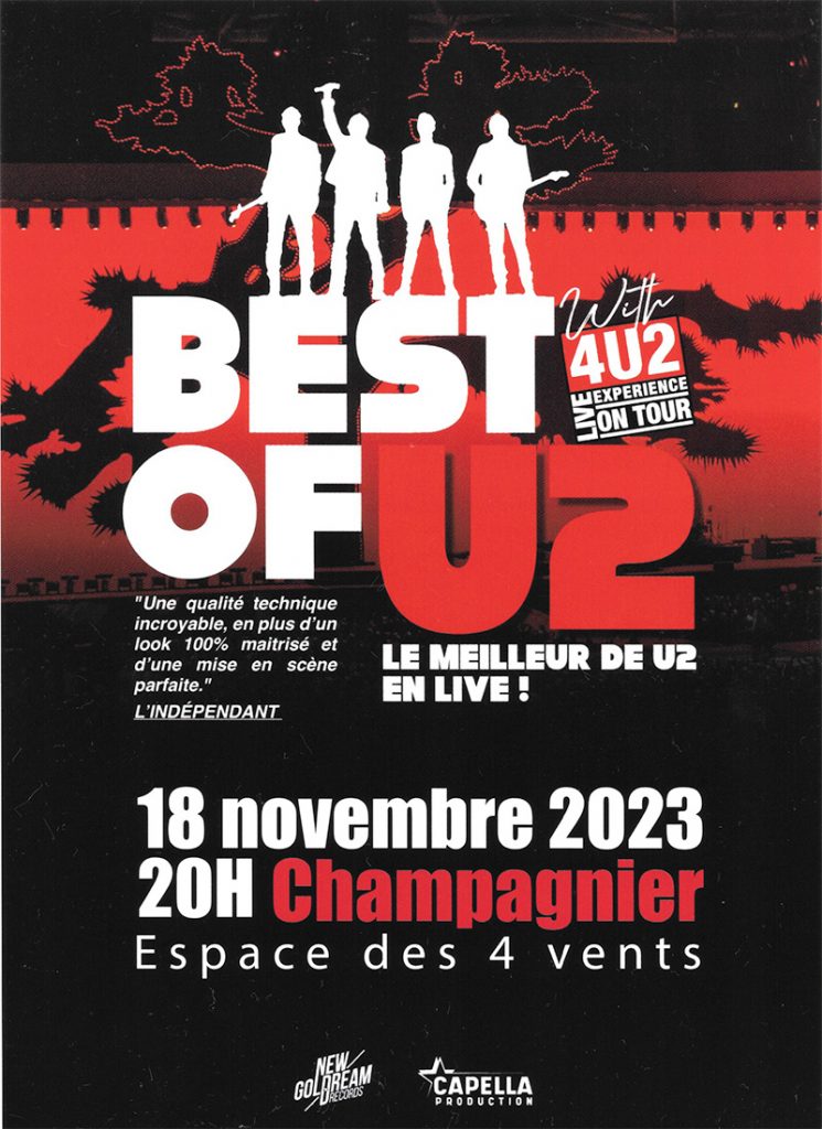 Best of U2 concert 18 novembre 2023